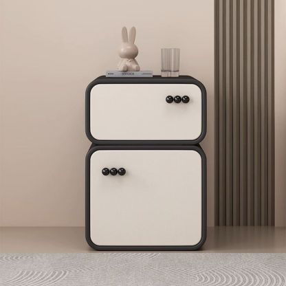 Scandinavian Solid Wood 2-Drawer Nightstand