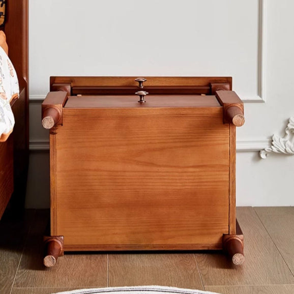 French Ash Wood 2-Drawer Nightstand