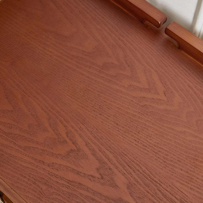 French Ash Wood 2-Drawer Nightstand