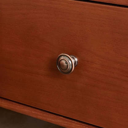French Ash Wood 2-Drawer Nightstand