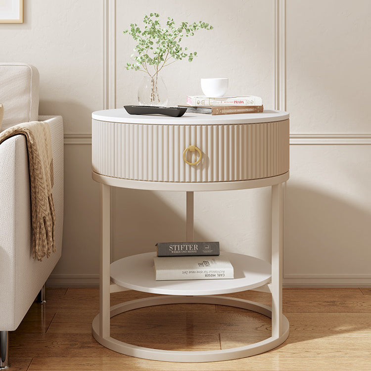 Minimalist Rock 1-Drawer 2-Tier End Table