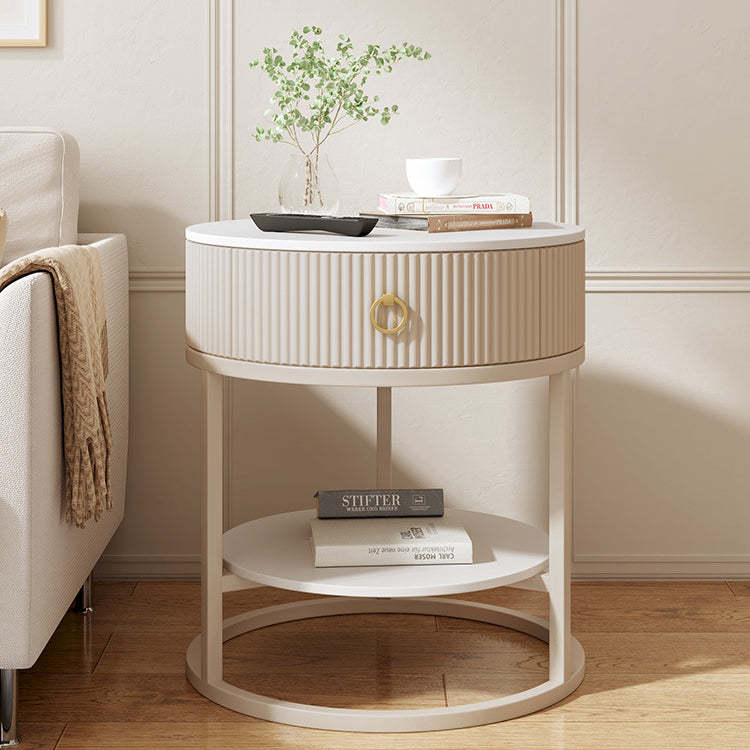 Minimalist Rock 1-Drawer 2-Tier End Table