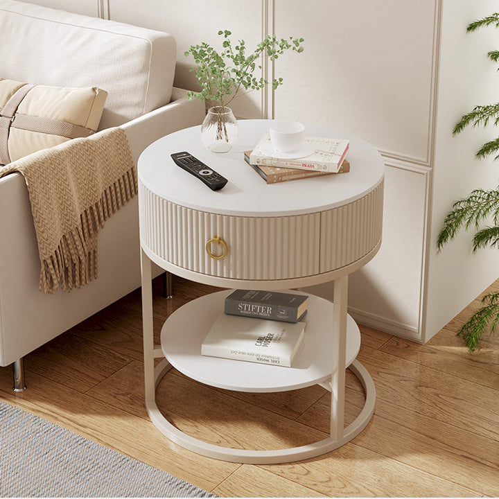 Minimalist Rock 1-Drawer 2-Tier End Table