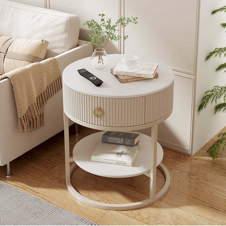 Minimalist Rock 1-Drawer 2-Tier End Table