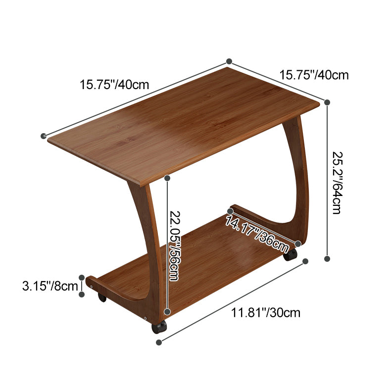 Minimalist Nan Bamboo Plank 2-Tier End Table