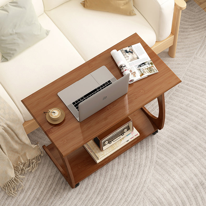 Minimalist Nan Bamboo Plank 2-Tier End Table