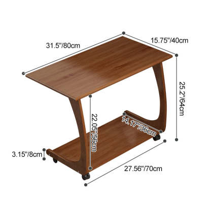 Minimalist Nan Bamboo Plank 2-Tier End Table