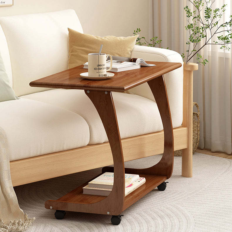 Minimalist Nan Bamboo Plank 2-Tier End Table