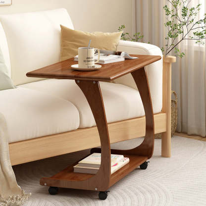 Minimalist Nan Bamboo Plank 2-Tier End Table