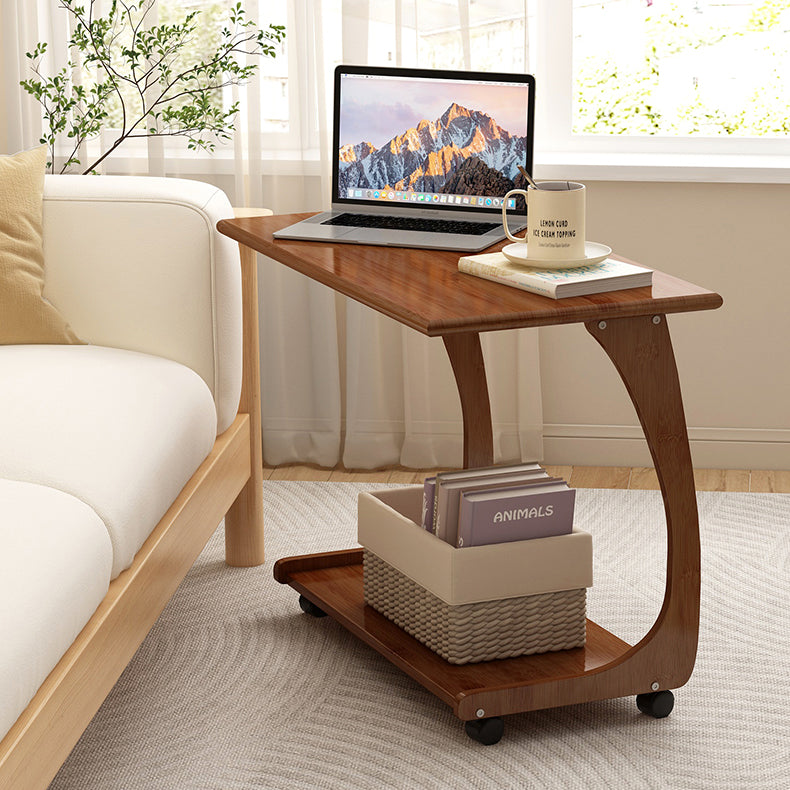 Minimalist Nan Bamboo Plank 2-Tier End Table