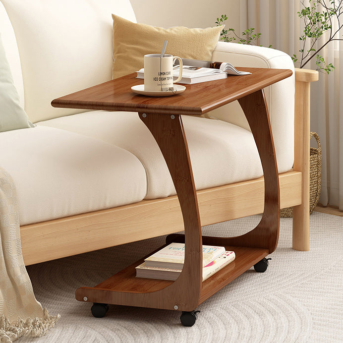 Minimalist Nan Bamboo Plank 2-Tier End Table