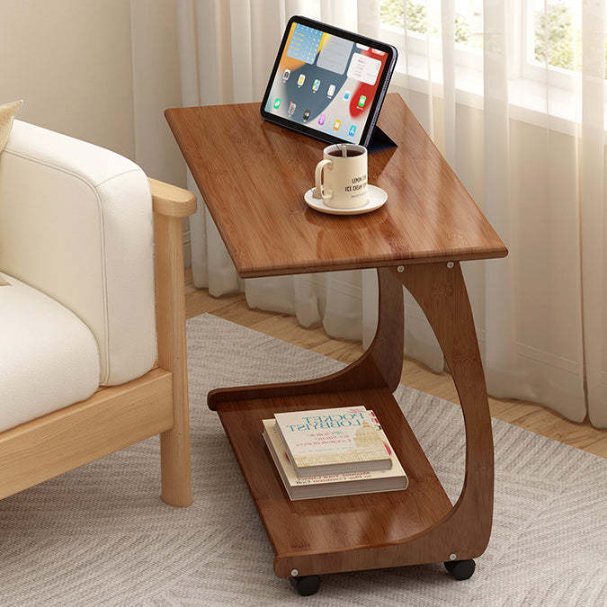 Minimalist Nan Bamboo Plank 2-Tier End Table