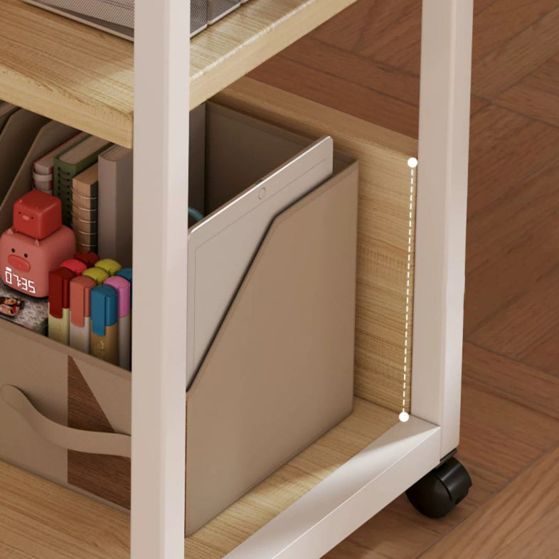 Minimalist Oak Plank Metal 2/3-Tier End Table