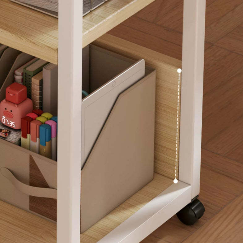 Minimalist Oak Plank Metal 2/3-Tier End Table