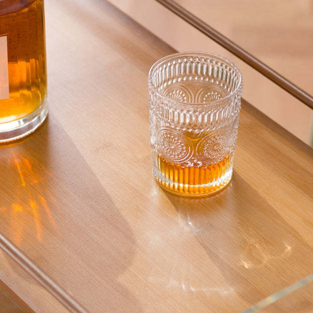 Minimalist Bamboo Acrylic End Table 3-Tier