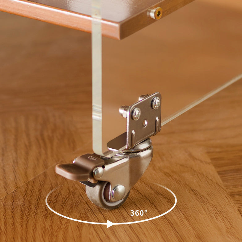 Minimalist Bamboo Acrylic End Table 3-Tier