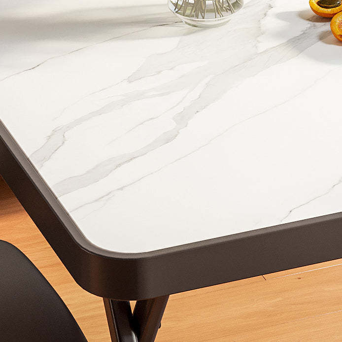 Minimalist Foldable Marble Metal Dining Table