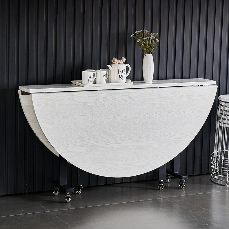 Minimalist Foldable Round Steel Dining Table for 5-8