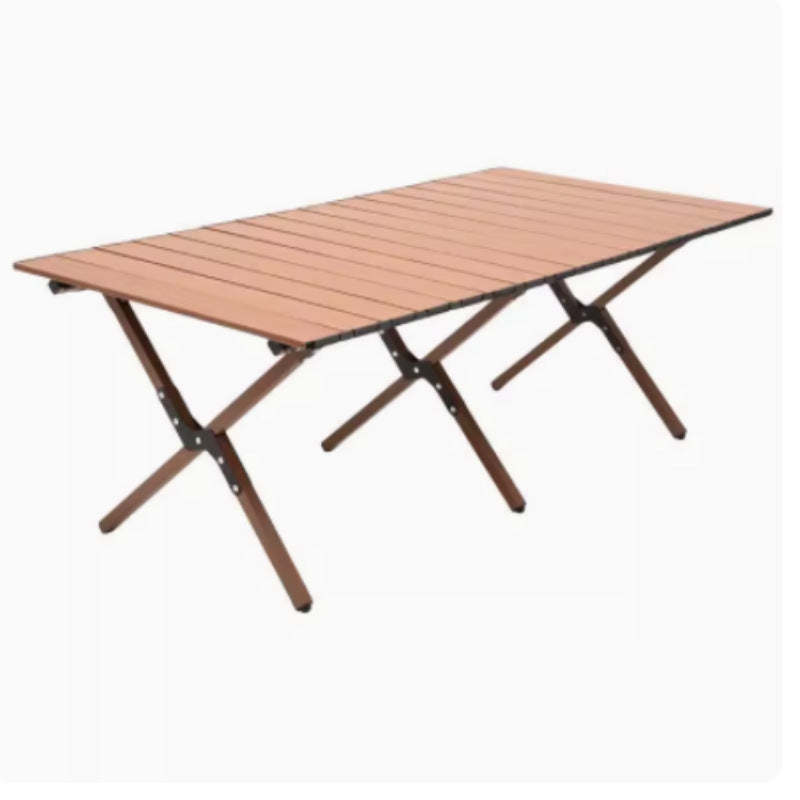 Minimalist Striped Panel Metal Outdoor Coffee Table