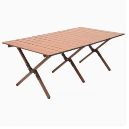 Minimalist Striped Panel Metal Outdoor Coffee Table