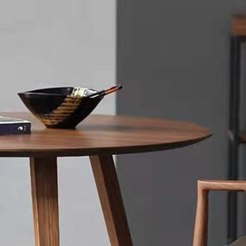 Nordic Round Solid Wood 4-Leg Coffee Table