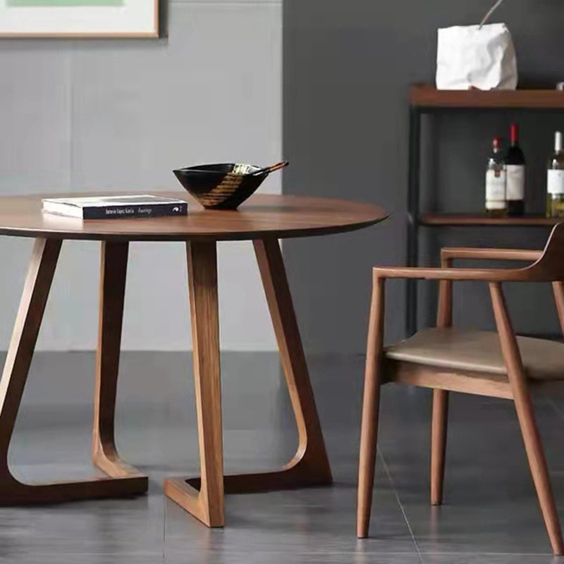 Nordic Round Solid Wood 4-Leg Coffee Table