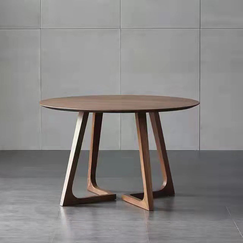 Nordic Round Solid Wood 4-Leg Coffee Table