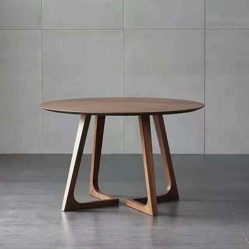 Nordic Round Solid Wood 4-Leg Coffee Table