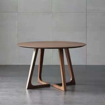 Nordic Round Solid Wood 4-Leg Coffee Table