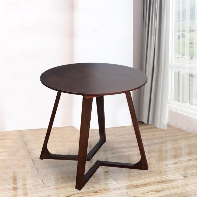 Nordic Round Solid Wood 4-Leg Coffee Table