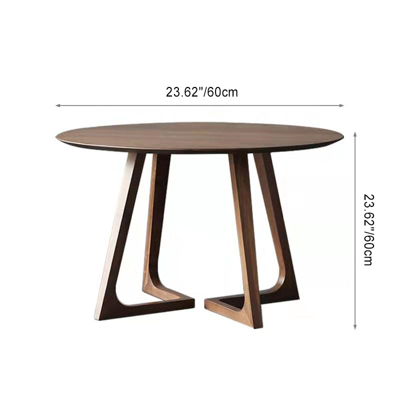 Nordic Round Solid Wood 4-Leg Coffee Table