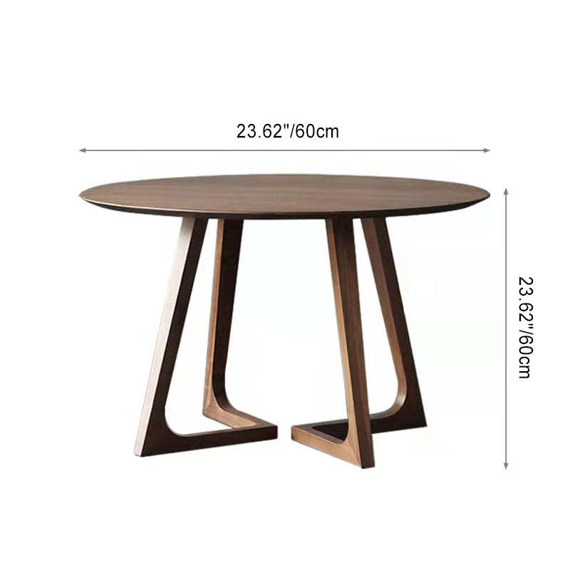 Nordic Round Solid Wood 4-Leg Coffee Table