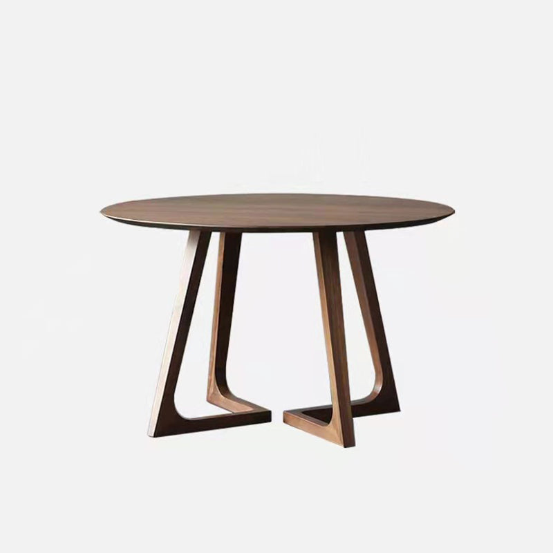 Nordic Round Solid Wood 4-Leg Coffee Table