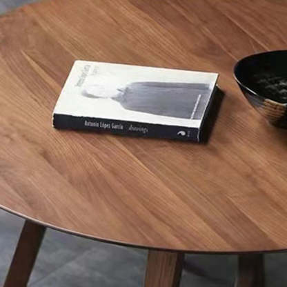 Nordic Round Solid Wood 4-Leg Coffee Table