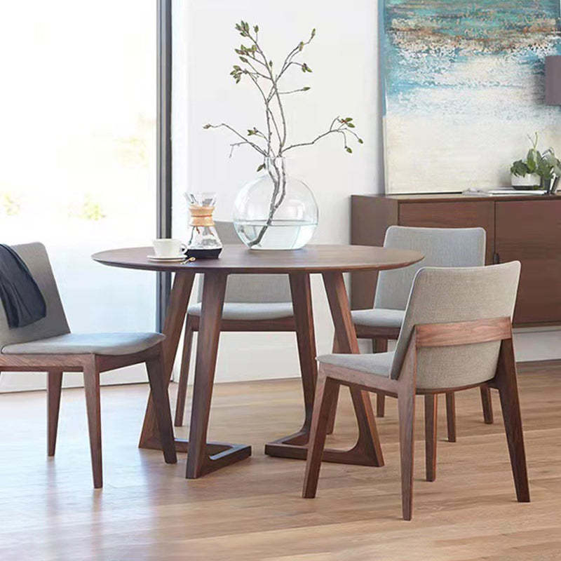 Nordic Round Solid Wood 4-Leg Coffee Table
