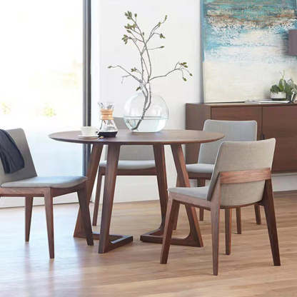 Nordic Round Solid Wood 4-Leg Coffee Table