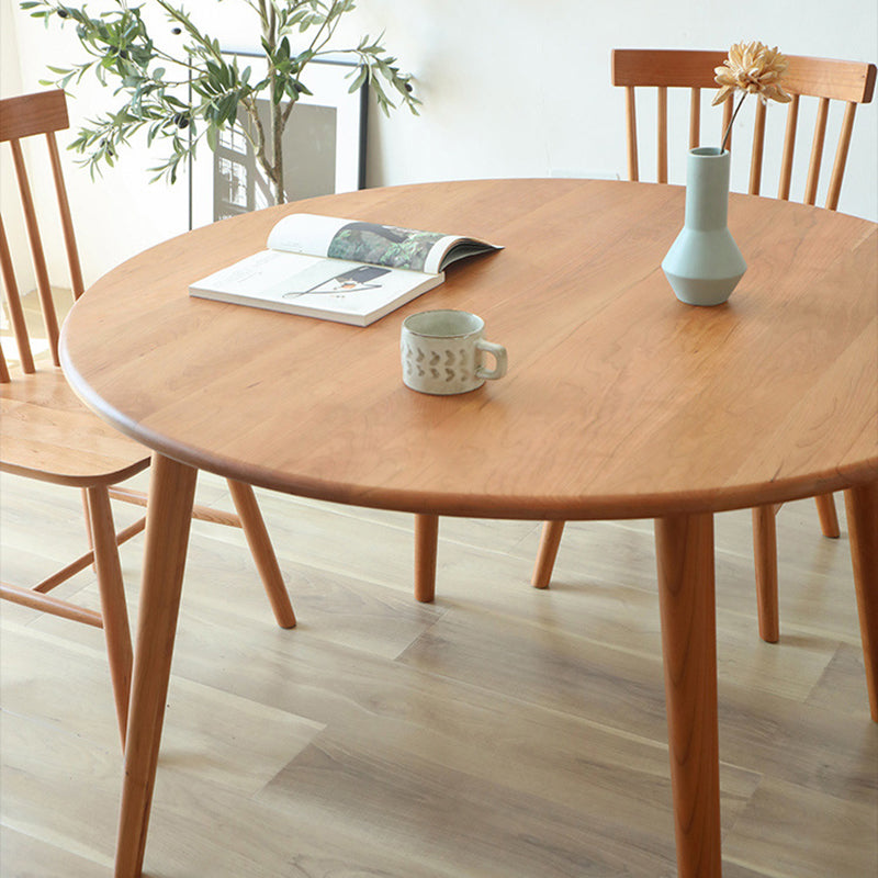 Japanese Cherry Wood Round Dining Table for 4/8