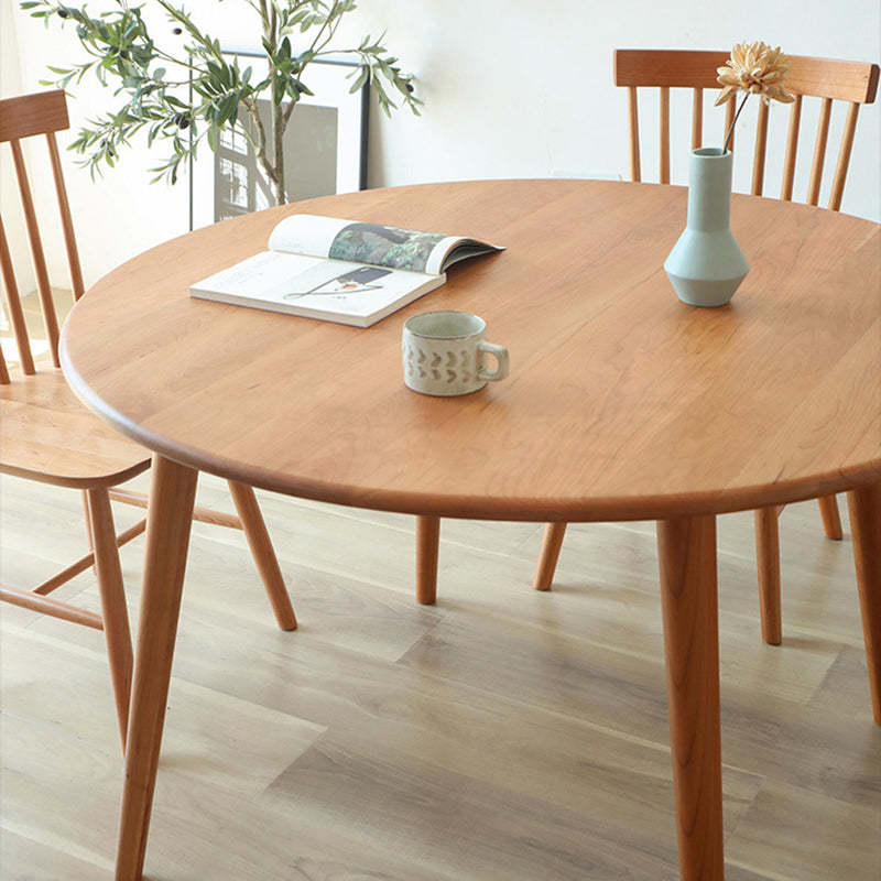 Japanese Cherry Wood Round Dining Table for 4/8