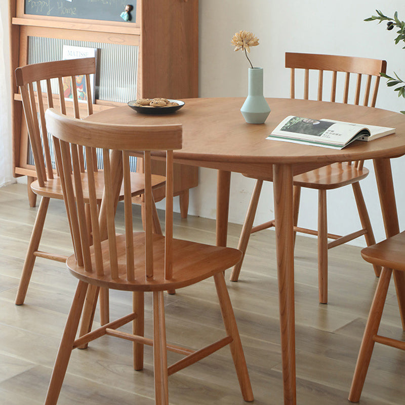 Japanese Cherry Wood Round Dining Table for 4/8