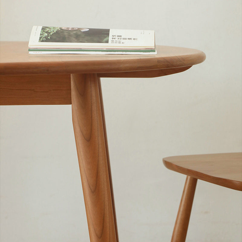 Japanese Cherry Wood Round Dining Table for 4/8