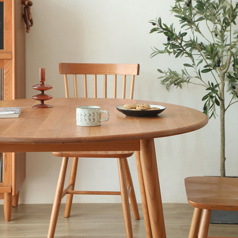 Japanese Cherry Wood Round Dining Table for 4/8