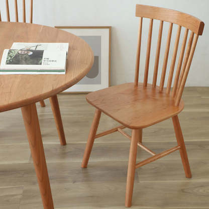 Japanese Cherry Wood Round Dining Table for 4/8