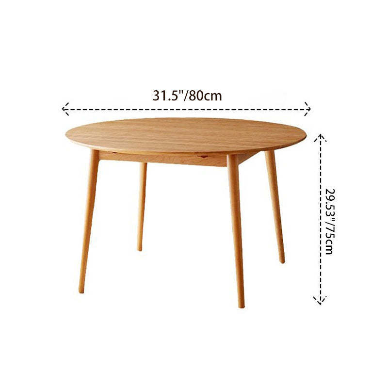 Japanese Cherry Wood Round Dining Table for 4/8