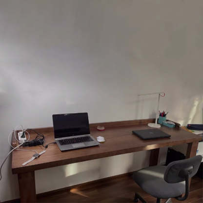 Rustic Rectangular Wood Desk