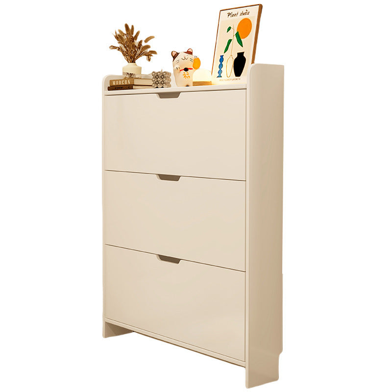 Modern Minimalist Rectangular MDF Metal Shoe Storage 2/3 Drawer Tipping Bucket For Entryways