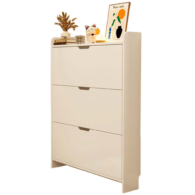 Modern Minimalist Rectangular MDF Metal Shoe Storage 2/3 Drawer Tipping Bucket For Entryways