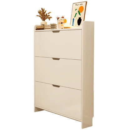 Modern Minimalist Rectangular MDF Metal Shoe Storage 2/3 Drawer Tipping Bucket For Entryways