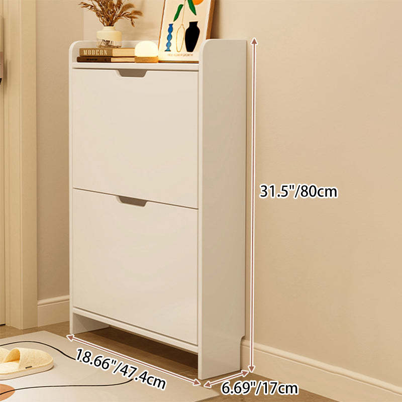 Modern Minimalist Rectangular MDF Metal Shoe Storage 2/3 Drawer Tipping Bucket For Entryways