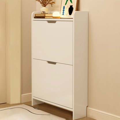 Modern Minimalist Rectangular MDF Metal Shoe Storage 2/3 Drawer Tipping Bucket For Entryways