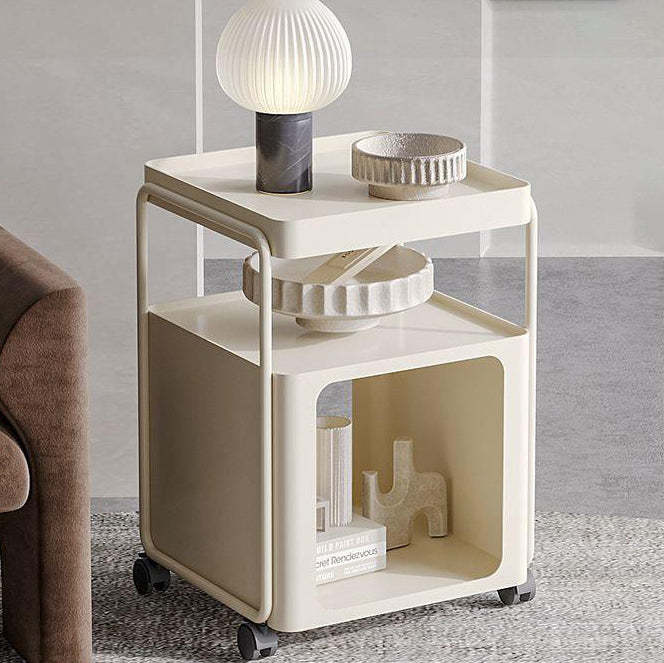 Nordic Iron Movable 3-Tier End Table — Without Wheel / Black
